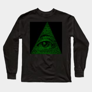 Illuminati in ASCII style Long Sleeve T-Shirt